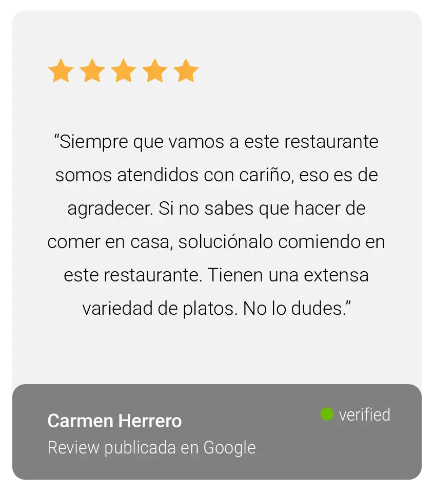 Review Carmen Herrero para el restaurante Lavin Foodie