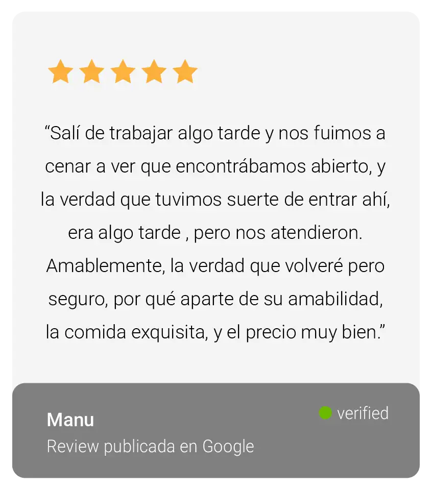 Review Manu para el restaurante Lavin Foodie